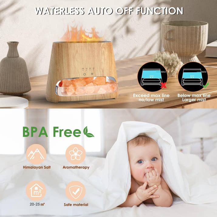 Himalayan Salt Lamp & Essential Oil Diffuser